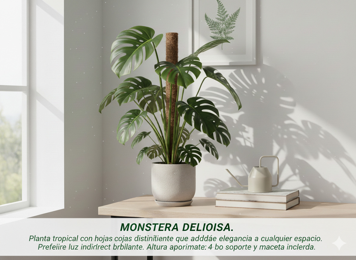 Monstera Deliciosa planta tropical interior